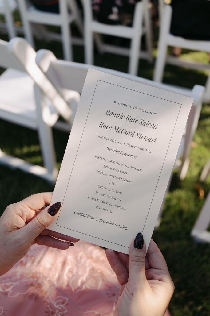 Ceremony at Heartwood Hall in Rossville, TN