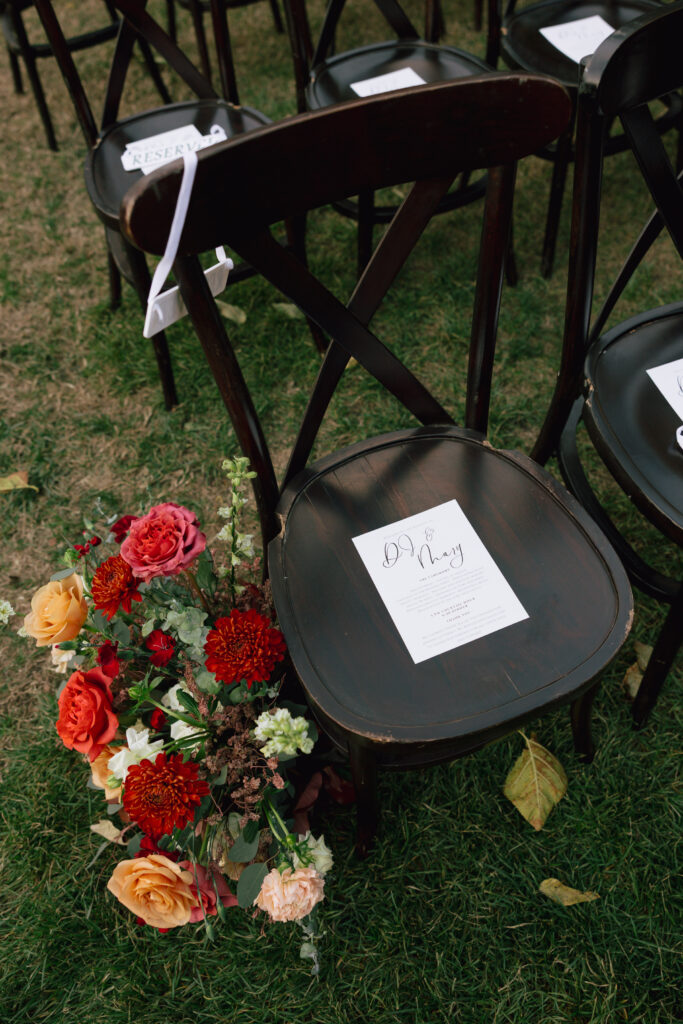 Close-up of floral arrangement at The Cordelle wedding in Nashville